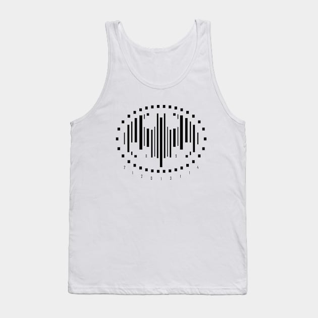 Keaton '89 Abstract Bar Code (BLACK) Tank Top by awskky